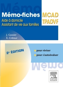 Mémo-fiches MCAD/TPADVF, Aide à domicile - Assistant de vie aux familles (9782294740824-front-cover)