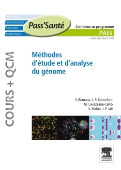 Méthodes d¿étude et d¿analyse du génome (Cours + QCM), Cours+Qcm (9782294711688-front-cover)
