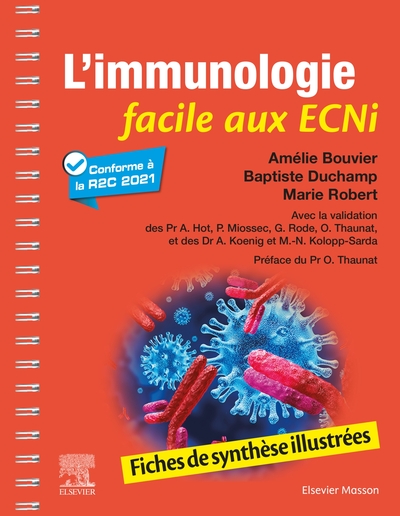 L'immunologie facile aux ECNi, Fiches de synthèse illustrées (9782294775598-front-cover)