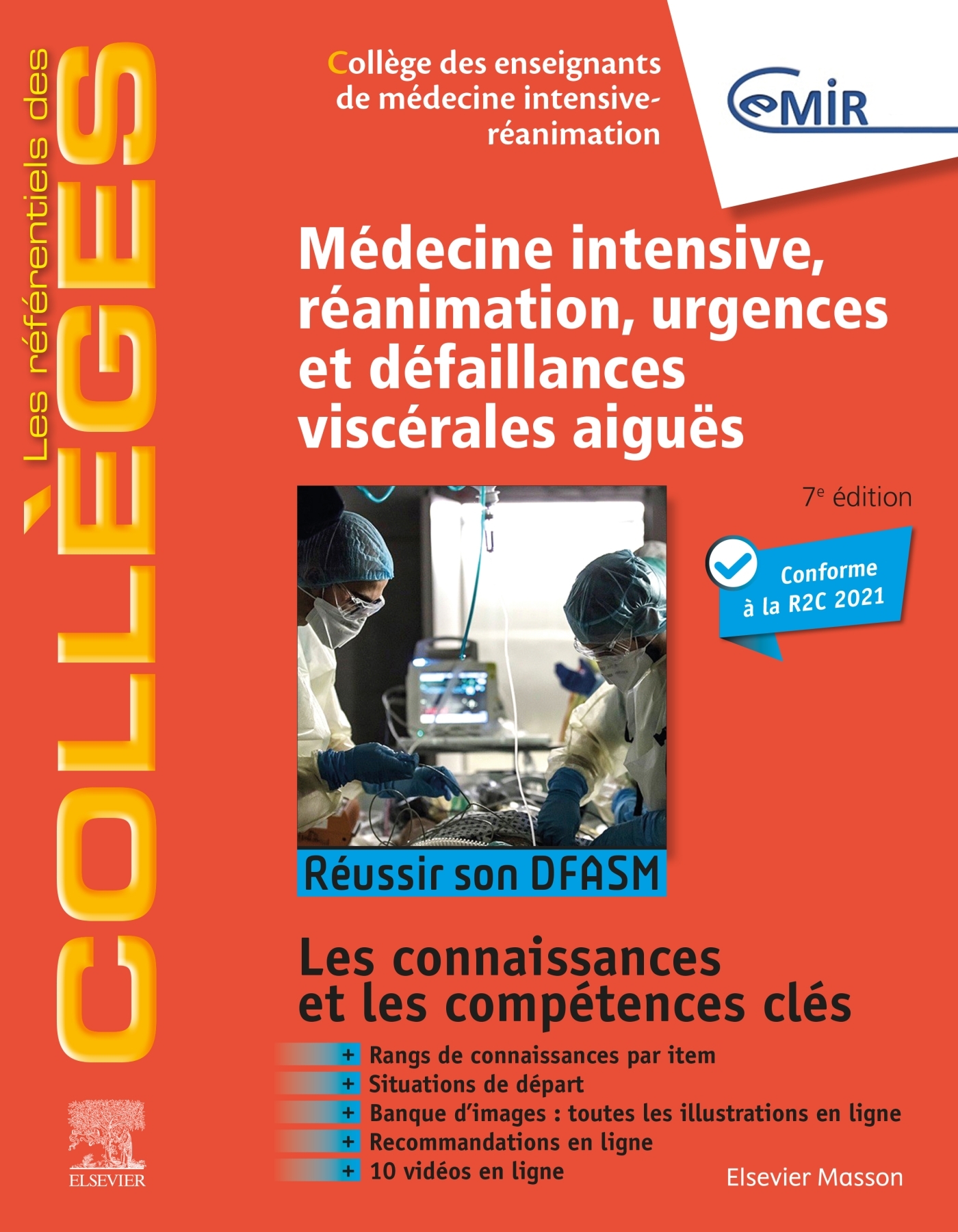 Médecine Intensive, réanimation, urgences et défaillances viscérales aiguës, Réussir son DFASM - Connaissances clés (9782294769580-front-cover)