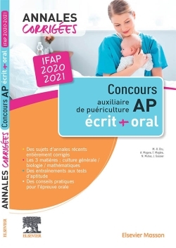 Concours Auxiliaire de puériculture - Annales corrigées - IFAP 2020, Épreuves écrites et orale (9782294772849-front-cover)