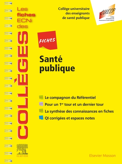 Fiches Santé publique, Les fiches ECNi et QI des Collèges (9782294756825-front-cover)