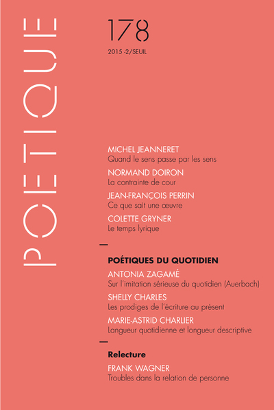 Poétique, n° 178, tome 78 (9782021219500-front-cover)