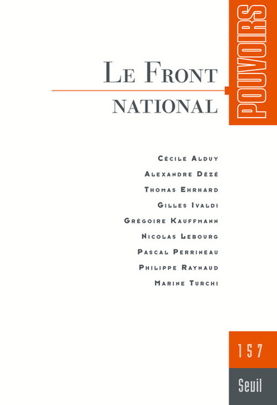 Pouvoirs, n° 157. Le Front national (9782021298468-front-cover)