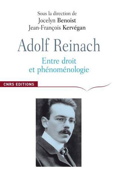 Adolf Reinach- Entre droit et phénoménologie (9782271066824-front-cover)