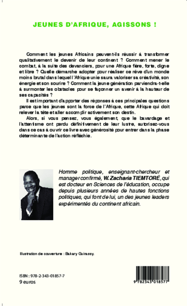 Jeunes d'Afrique, agissons ! (9782343018577-back-cover)