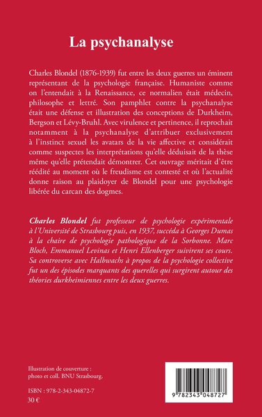 La psychanalyse (9782343048727-back-cover)