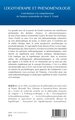 Logothérapie et phénoménologie, Contributions à la compréhension de l'analyse existentielle de Viktor E. Frankl (9782343073323-back-cover)