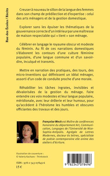 Les dits de la ménagère, Le ministère des Affaires intérieures (9782343078496-back-cover)