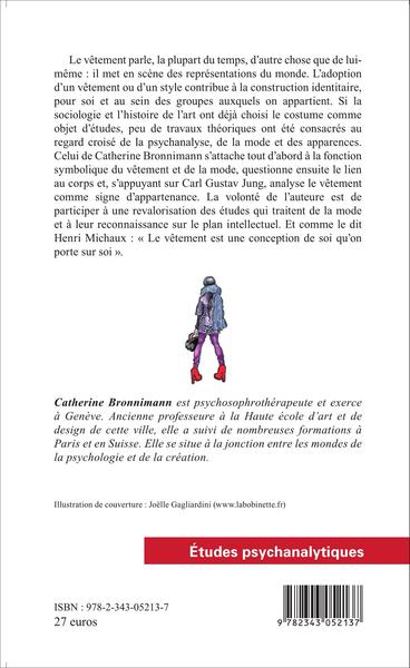 La robe de psyché, Essai de lien entre psychanalyse et vêtement (9782343052137-back-cover)