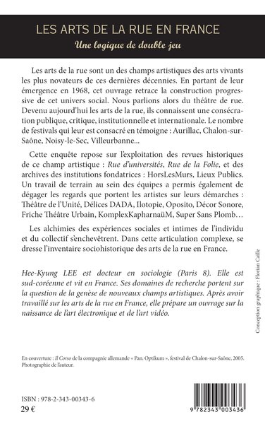 Les arts de la rue en France, Une logique de double jeu (9782343003436-back-cover)