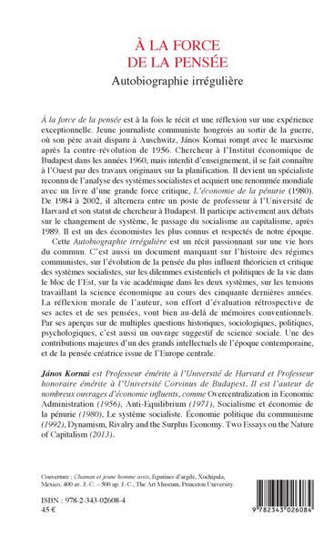 A la force de la pensée, Autobiographie irrégulière (9782343026084-back-cover)