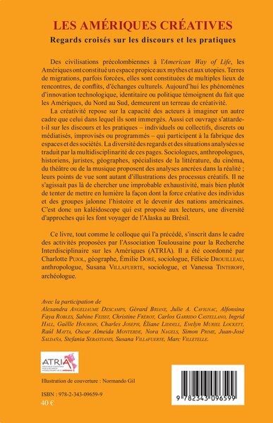 Les Amériques créatives, Regards croisés sur les discours et les pratiques (9782343096599-back-cover)