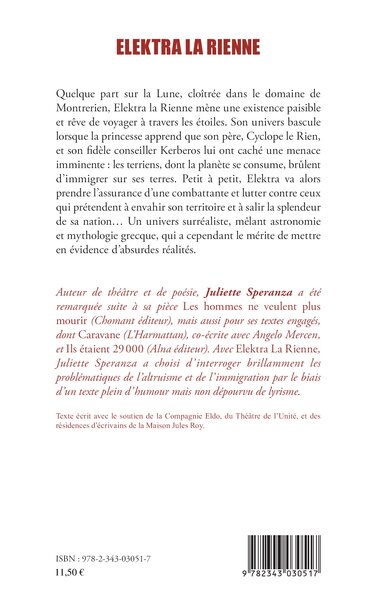 ELEKTRA LA RIENNE (9782343030517-back-cover)