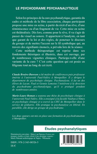 Le psychodrame psychanalytique, Une méthode et une praxis aux confins de l'acte analytique (9782343085265-back-cover)