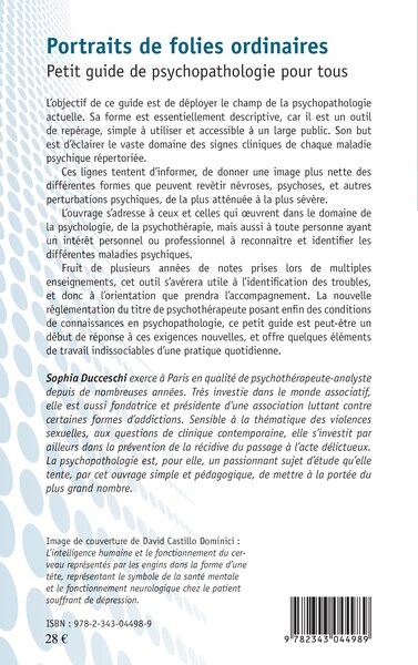 Portraits de folies ordinaires, Petit guide de psychopathologie pour tous (9782343044989-back-cover)