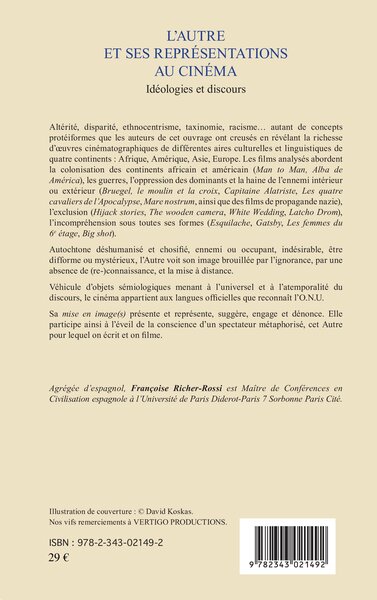 L'autre et ses représentations au cinéma, Idéologies et discours (9782343021492-back-cover)