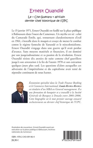 Ernest Ouandié, Le "Che Guevara" africain, dernier chef historique de l'UPC (9782343091464-back-cover)