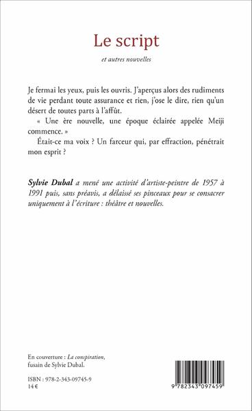 Le script, et autres nouvelles (9782343097459-back-cover)