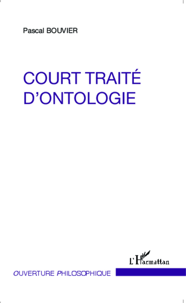 Court traité d'ontologie (9782343040943-front-cover)
