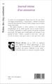 Journal intime d'un amoureux, - Traduit du grec par Eleni Karra (9782343086200-back-cover)