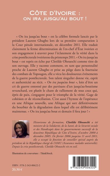 Côte d'Ivoire : on ira jusqu'au bout ! (9782343006222-back-cover)