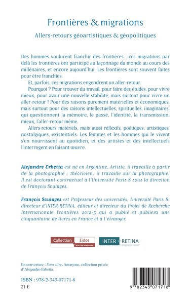 Frontières et migrations, Allers-retours géoartistiques et géopolitiques (9782343071718-back-cover)