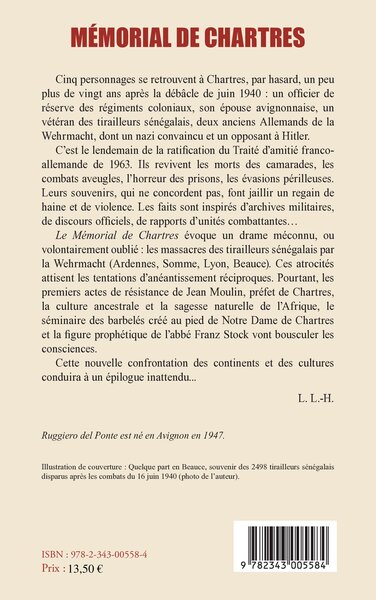 Mémorial de Chartres, Le drame de 1940 en noirs et blancs (9782343005584-back-cover)