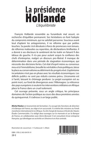 La présidence Hollande, L'équilibriste (9782343041919-back-cover)