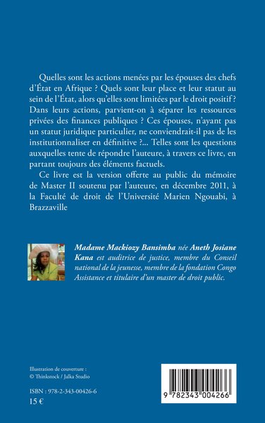 Statut et rôle des épouses des chefs d'etat en Afrique (9782343004266-back-cover)