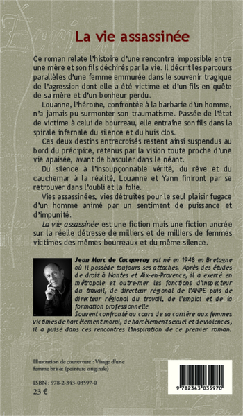 La vie assassinée (9782343035970-back-cover)