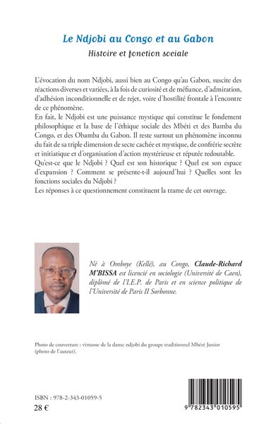 Le Ndjobi au Congo et au Gabon, Histoire et fonction sociale (9782343010595-back-cover)