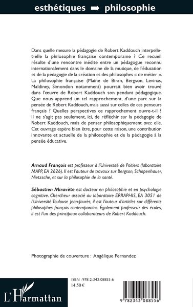 Le pédagogue et le philosophe, Robert Kaddouch et la conductibilité (9782343088556-back-cover)