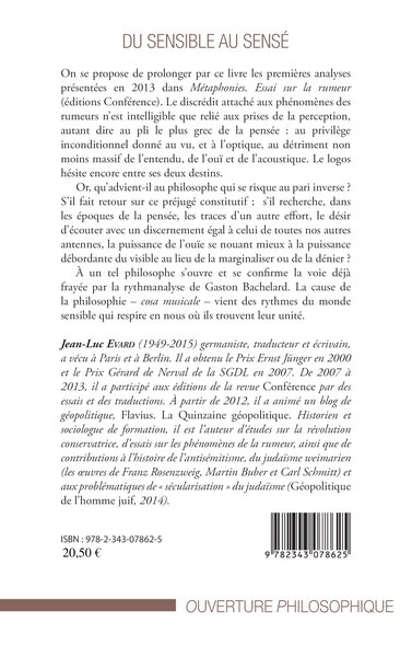 Du sensible au sensé (9782343078625-back-cover)