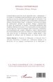 Spinoza Contemporain, Philosophie, Éthique, Politique (9782343071992-back-cover)