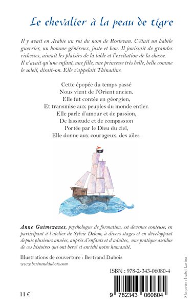 Le chevalier à la peau de tigre, D'après l'Epopée géorgienne du XIIe siècle de Chota Roustaveli (9782343060804-back-cover)