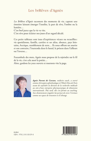 Les brRêves d'Agnès, À lire à haute voix... - Poésie (9782343001098-back-cover)