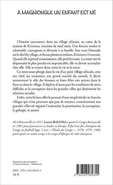 À Magniongui, un enfant est né, Roman (9782343089355-back-cover)