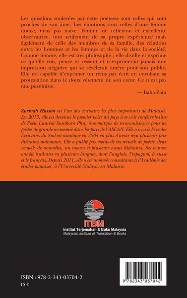 En regardant le port, Menghadap ke Pelabuhan - Poèmes bilingues : malaisien, français (9782343037042-back-cover)