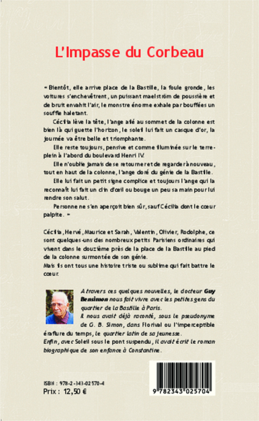 L'Impasse du Corbeau, Nouvelles (9782343025704-back-cover)