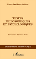 Textes philosophiques et psychologiques (9782343019048-front-cover)