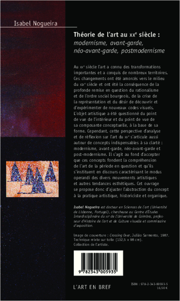 Théorie de l'art au XXe siècle, Modernisme, avant-garde, néo-avant-garde, post-modernisme (9782343005935-back-cover)