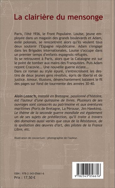 La clairière du mensonge, Roman (9782343056616-back-cover)