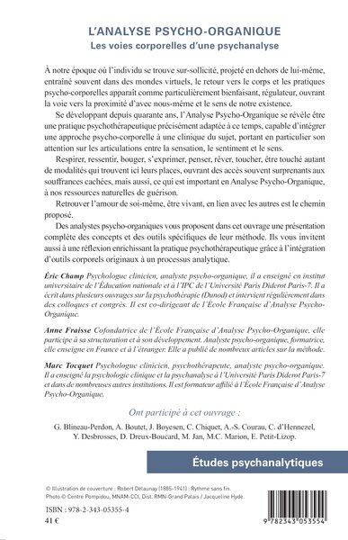 L'analyse psycho-organique, Les voies corporelles d'une psychanalyse (9782343053554-back-cover)