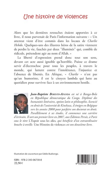 Une histoire de violences, Je suis Charlie au Congo (9782343067308-back-cover)