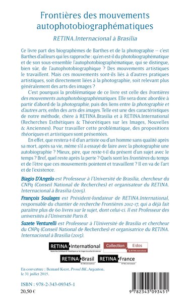 Frontières des mouvements autophotobiographématiques, RETINA.International à Brasília (9782343093451-back-cover)