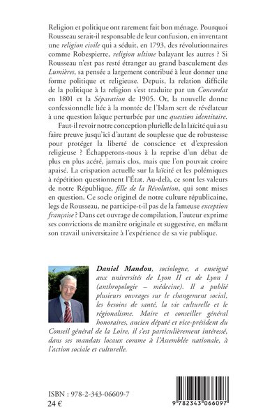 C'est la faute à Rousseau !, Religion et politique : l'exception française (9782343066097-back-cover)