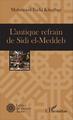 L'antique refrain de Sidi el-Meddeb (9782343055787-front-cover)