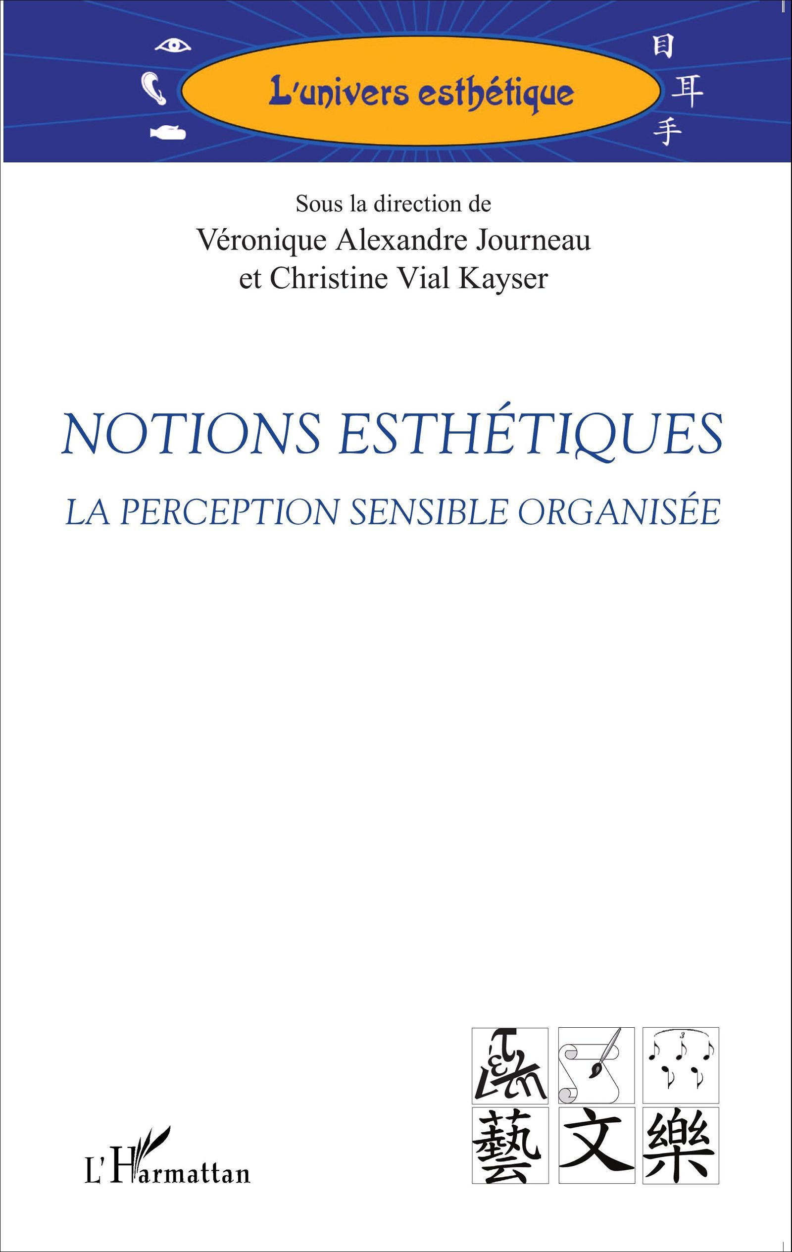 Notions esthétiques, La perception sensible organisée (9782343064178-front-cover)