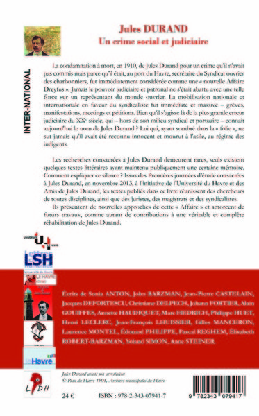 Jules Durand, Un crime social et judiciaire (9782343079417-back-cover)